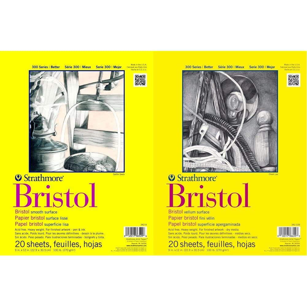 Amazon.com: Strathmore 300 Series Bristol Smooth Pad, 9